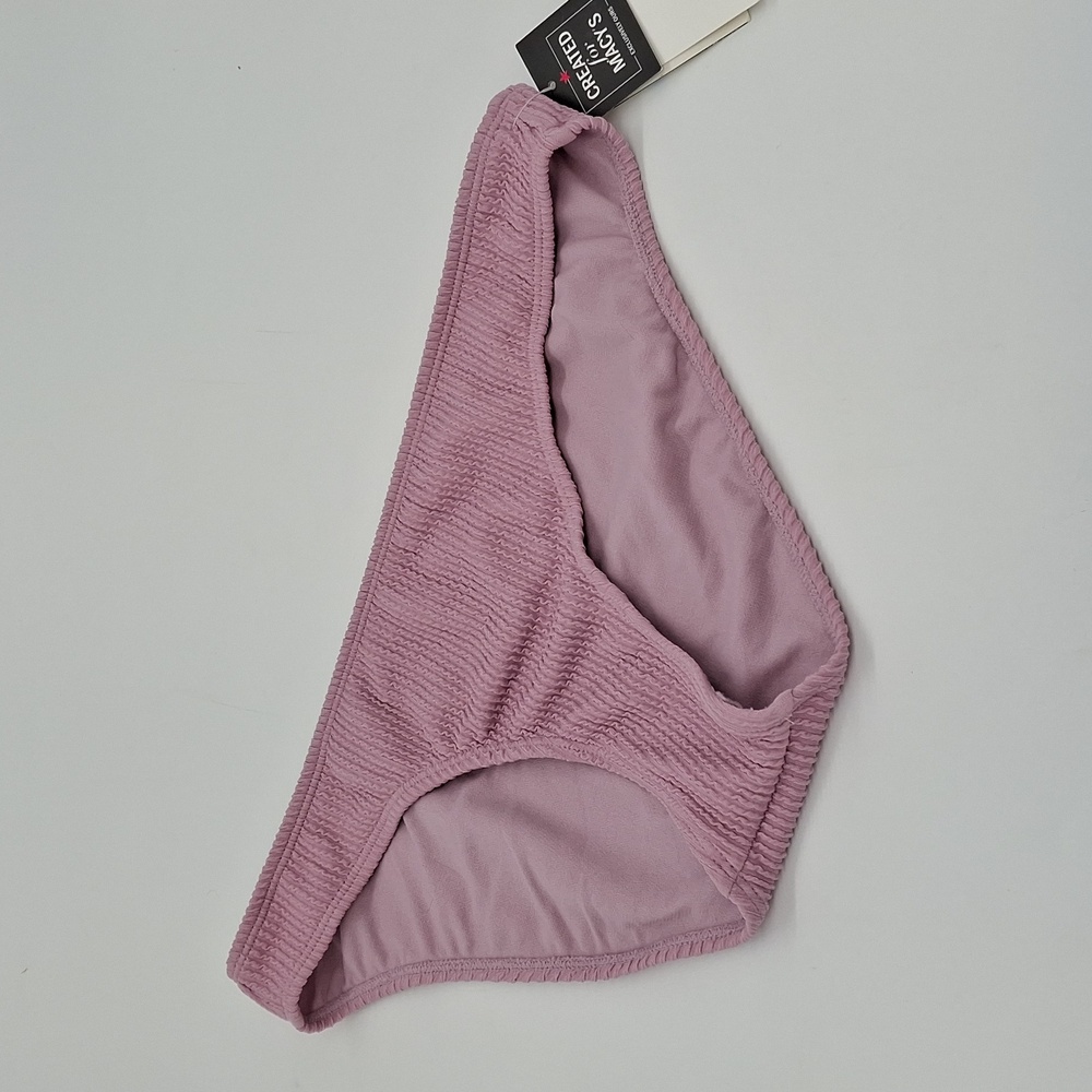 Salt + Cove Sandy Rib Textured Hipster Bikini Bottom Dusty Lilac XL